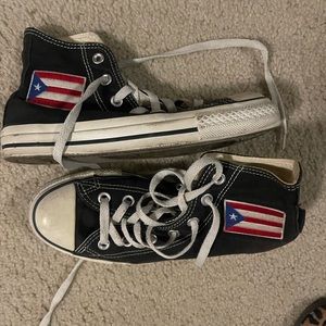Puerto Rican flag converse high tops